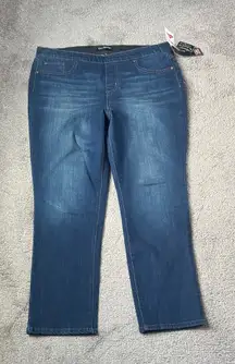 Kim Rogers Pull On-Straight Jeans SIZE 14S