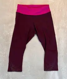 Lululemon Maroon Cropped Leggings