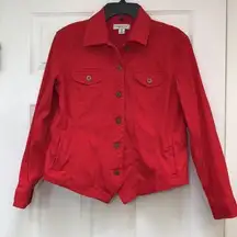 Coldwater Creek Red Button Front Jacket-Size 12P