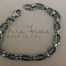 Vintage sterling silver link bracelet. 7”