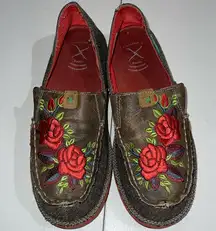 Twisted X floral embroidered loafers