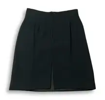 VTG Kenar Skirt Womens 14 Black A-Line Back Slit Lined Knee‎ Length Office Glam