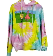 Nickelodeon Spongebob Squarepants Patrick Star Tie Dye Hoodie Sweatshirt Size M