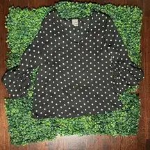 Black and White Polka Dot Top and Floral Top both size MEDIUM SOLD TOGETHER!
