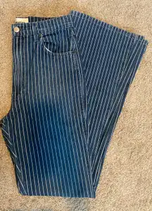 Pinstripe Bootcut Jeans