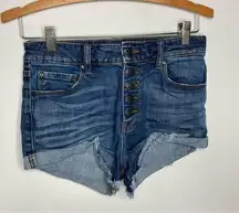 Eunina Kara high Rise high low rolled Shortie size small