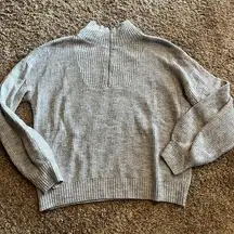 🌺  Nine West grey half zip sweater