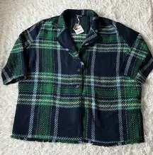 Davi & Dani Women’s Heavyweight Navy multi button down sweater coat size 3XL