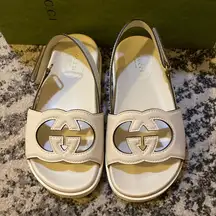 Gucci Interlocking G Sandal White