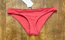 NWT l*space Sandy Bikini Bottoms Sz Small Brick Coral Red