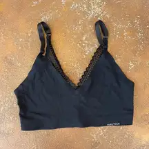 nautica black lace bralette sz s