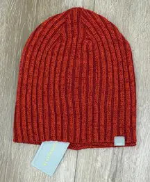 NWT Bench Multidimensional Ribbed Knit Beanie Hat Red One Size Unisex