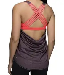 Lululemon Free To Be Wild 2-in-1 Tank Top Black Cherry, Coral. Size 2