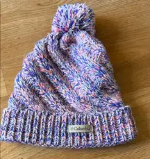 Columbia Multicolor Knit Beanie with Pom-Pom