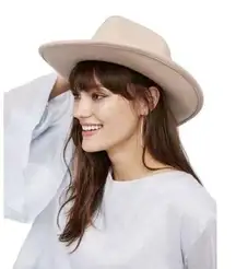 Free People Hat One Size Dusty Pink Wool Felt Fedora Western Cowgirl