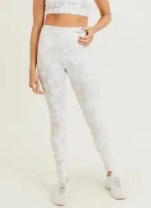 Mono B Camo Gold Microdot Foil Highwaist Leggings Womens Small APH3035