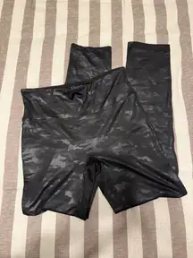 Pleather Black Camo Leggings 