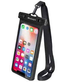 3D Waterproof Phone Case IPX8 Shockproof Phone Pouch Dry Bag Cover Black