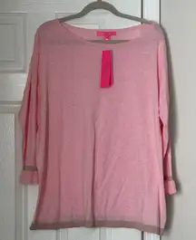 Lilly Pulitzer Women's Charla Sweater Coral Reef Tint Heather Extra Large NEW