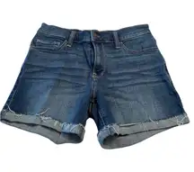 denim shorts cut off look midrise size 3 waist 26
