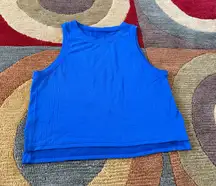 Lululemon Train To Be Tank Top Blazer Blue Tone Cropped Women’s Size 4 See Pics