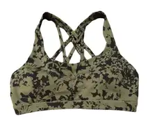 Lululemon Free To Be Serene Bra Efflorescent Barracks Green Black 6
