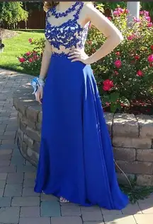 dark blue prom dress size 7/8