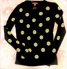 Saks Fifth avenue dark navy blue Smile emoji sweater (NEW) 