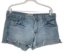 Free People Women's Blue Keep It Simple Button Down Linen Blend Shirt Size‎ S