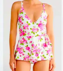 New Betsey Johnson "Love always" One Piece Swimsuit Faux Wrap Swimdress Small