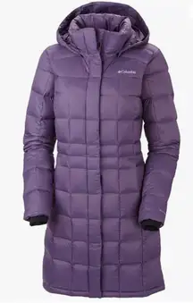 Columbia Women’s Hexbreaker Long Down Jacket Purple Size M