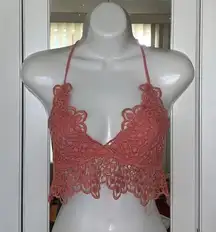 NWT Longline Halter Crochet Bralette
