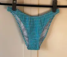 Lilly Pulitzer Blue White NWOT Women’s‎ Aelin Crinkle Gingham Bikini Bottom Sz 2