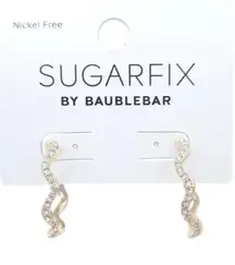 BAUBLEBAR SUGARFIX WAVY CRYSTAL HOOP EARRINGS