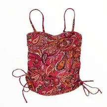 Lands End Tankini Top 4 Swimwear Summer Beach Pool Retro Y2K