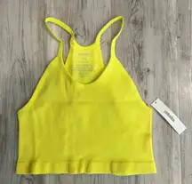 Adodos Women's Bright Yellow Ribbed Tank Top