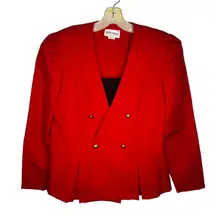 Vintage European Connection Red Suit‎ Jacket