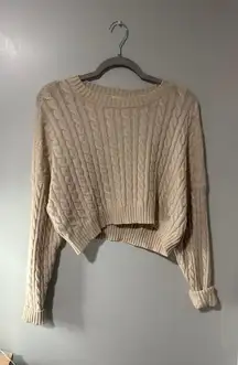 Cropped Beige Sweater Altar'd State