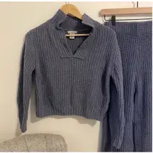 Sincerely Jules Knit‎ Sweater Pants Set Loungewear Comfy Blue Size Small