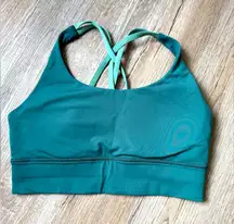 Lululemon Sports Bra Workout Running Bra Racer Back Teal Blue Size 6 8