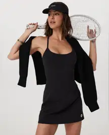 Vuori One Shot Black Tennis Dress – Built-in Shorts, Size XS NWts