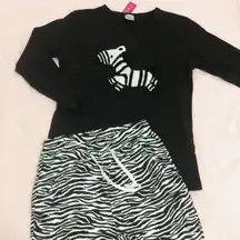 New Zebra Pajama Set Animal Print Cute