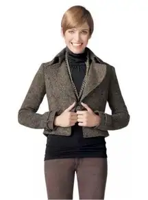Cabi • Brown Tweed Blazer with Notched Lapel and Tailored Fit