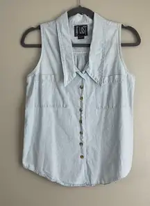 Vintage Sleeveless Button Down