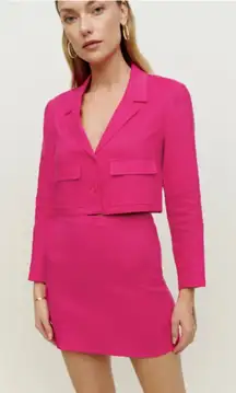 REFORMATION Elton Linen Skirt Set‎ Pink NWT Sz 2