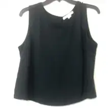 Adam Levine Black Tank/Blouse with back button Down Back- Size Large