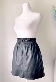 Zara Faux Leather Black Mini Skirt