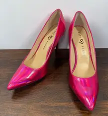 Katy Perry The Sissy hot pink iridescent 4” heel size 10