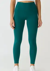 Lululemon In The Flow Seamless Leggings Women’s Size 4 Teal Cropped Yoga