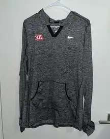 Big 12 Embroidered Grey  Running Hoodie